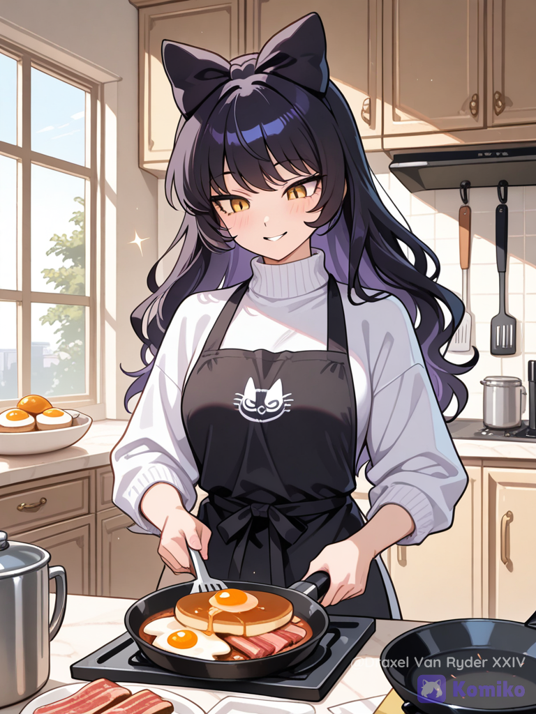 Blake Belladonna, preparando el desayuno