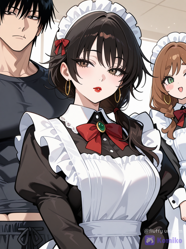 Touji y sus maids adorables (≧▽≦)
