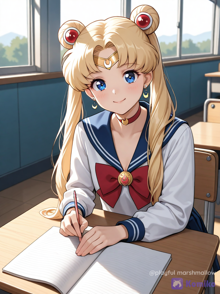 sailon moon in classroom