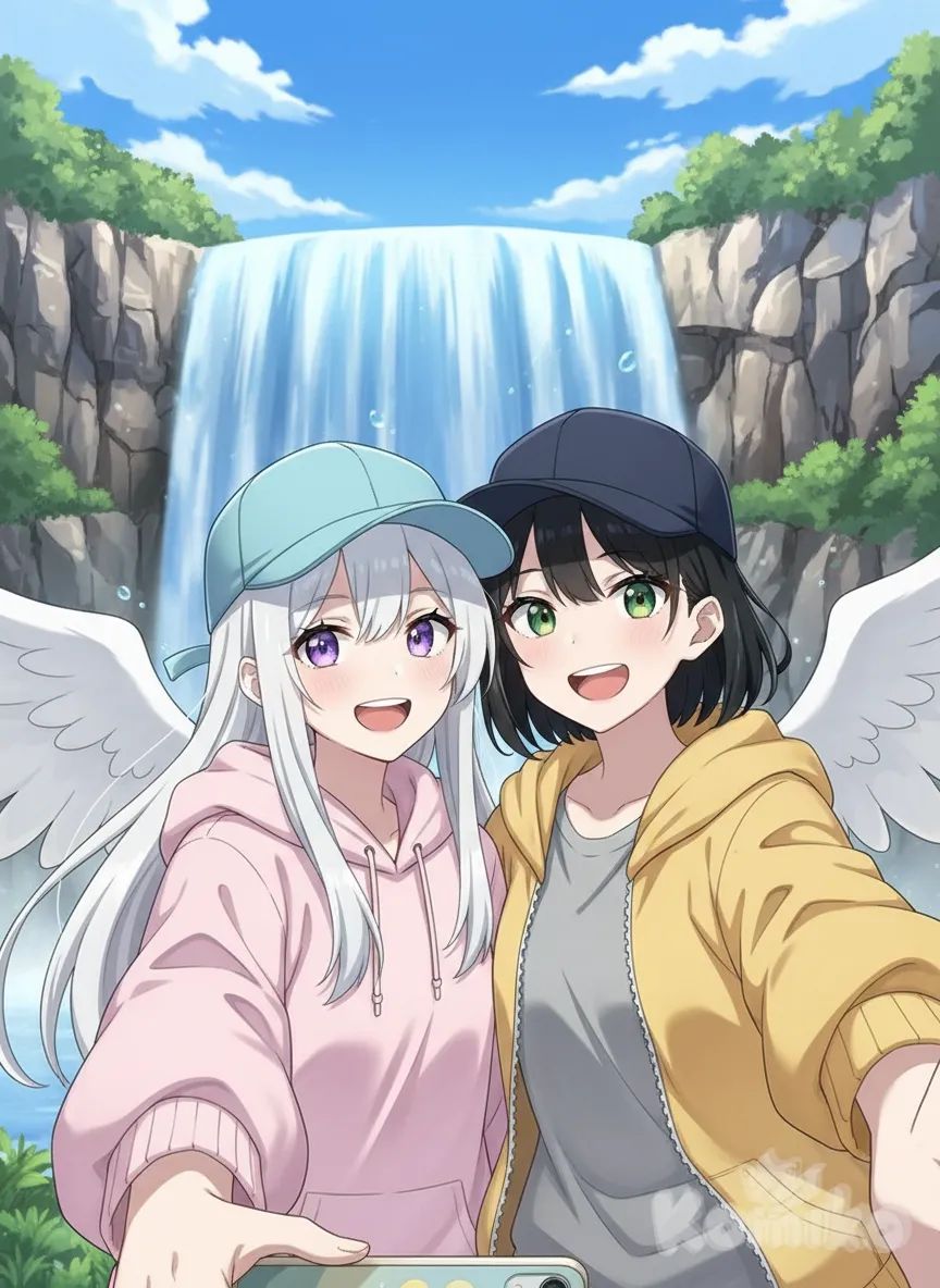 my ocs taking a selfie