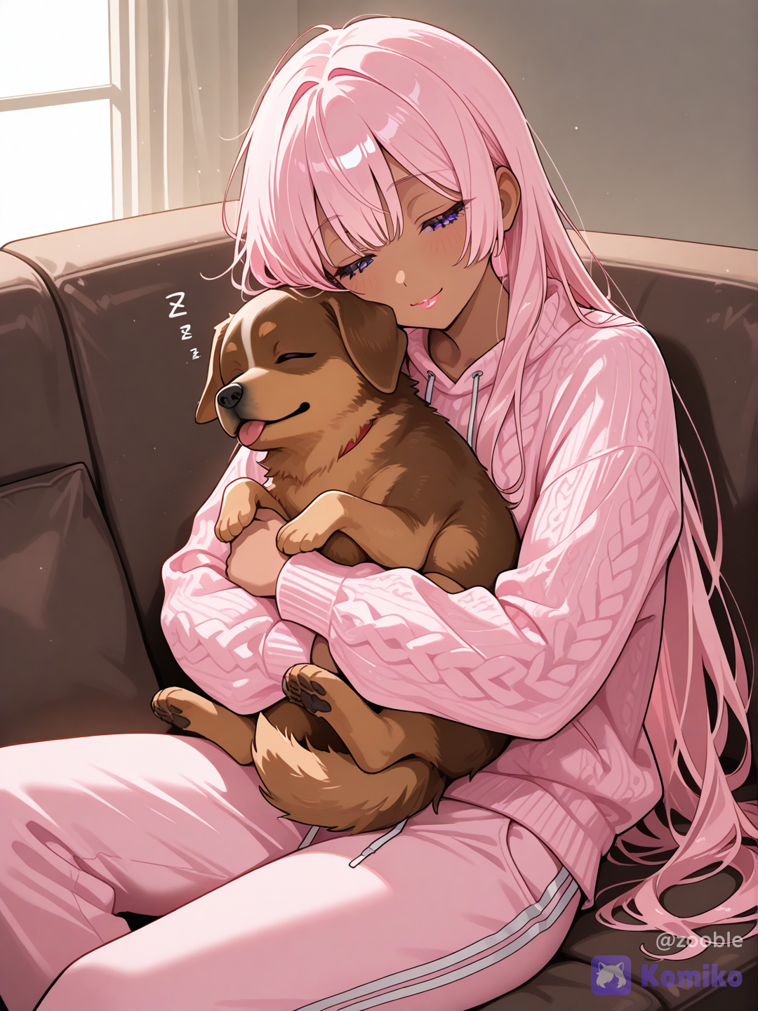 Luna fell asleep