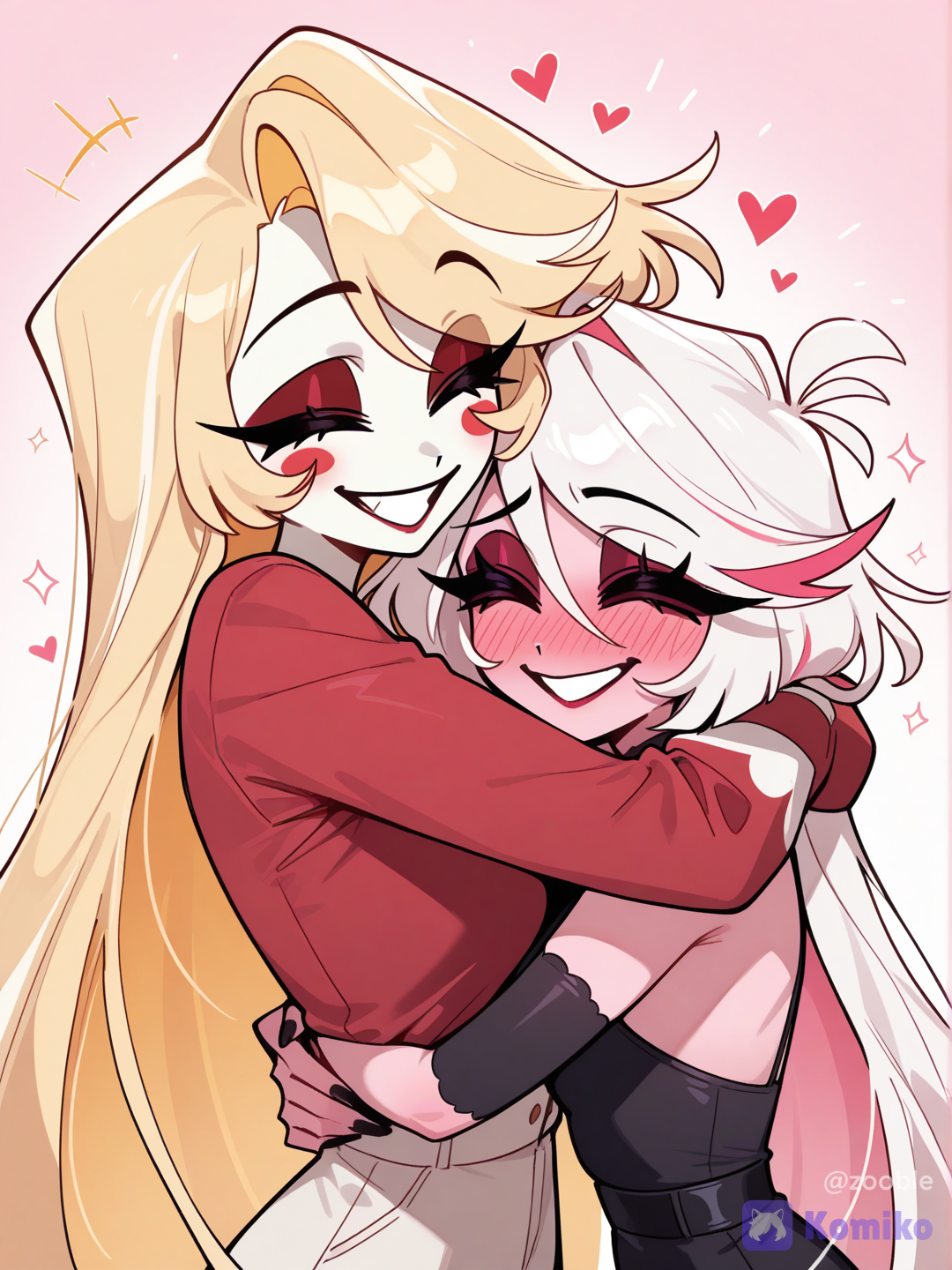 Charlie and Vaggi hugging