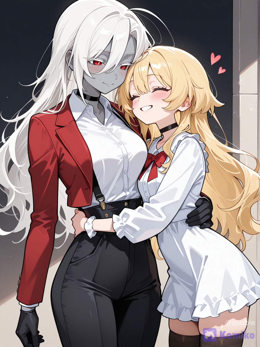 Charlie and Vaggi hugging