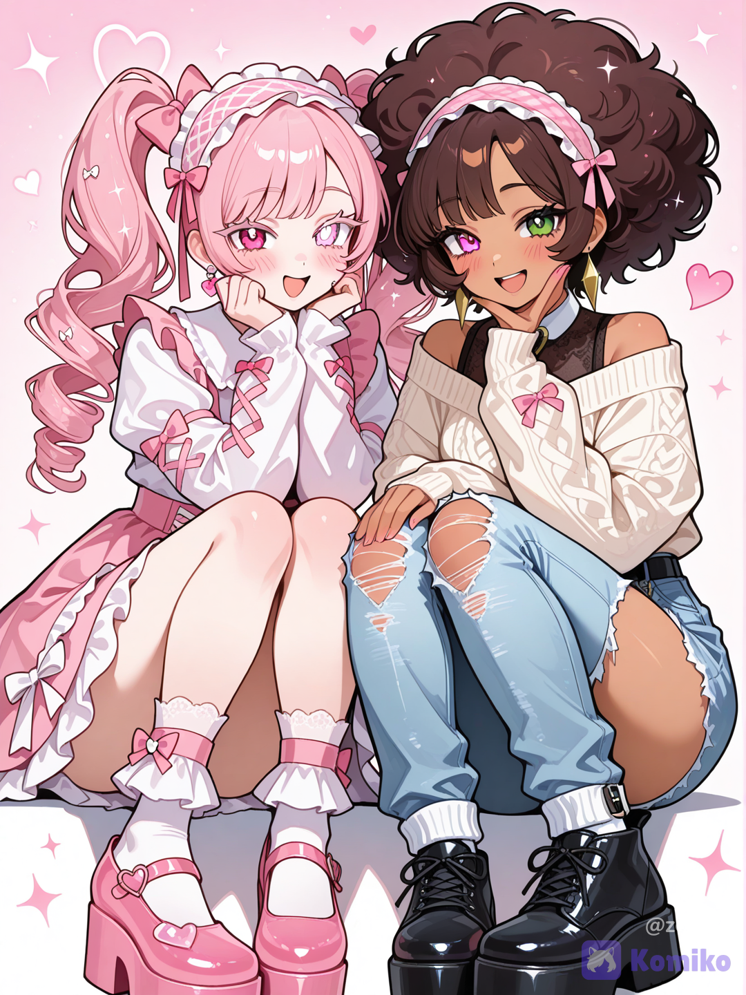 Adiva and Blossom chilling and they’re cute