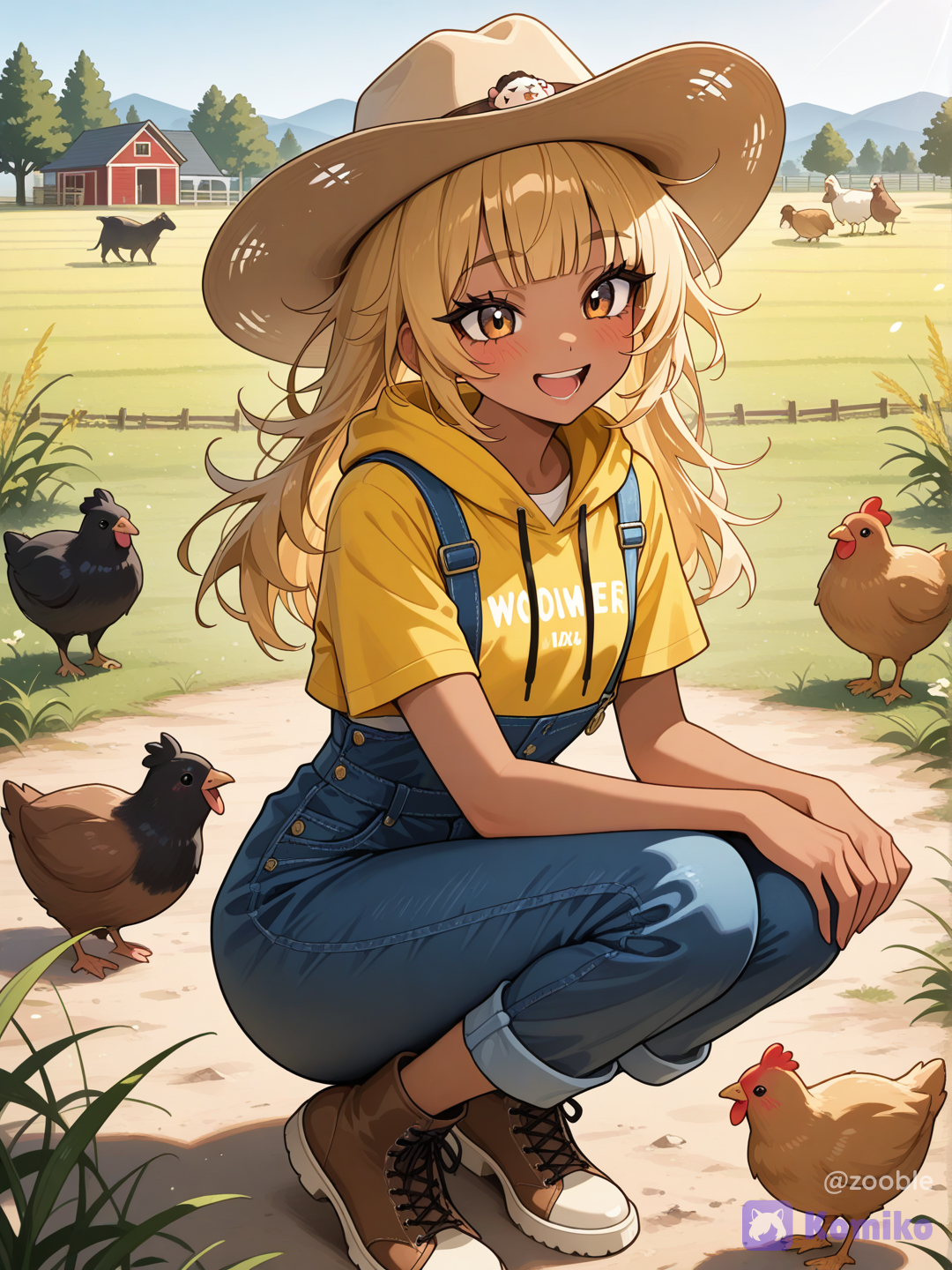 Isabella at Willow’s farm (she likes seeing the chickens)