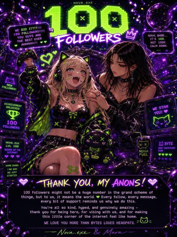 100 ANONS?! SYSTEM OVERLOAD 💚💜