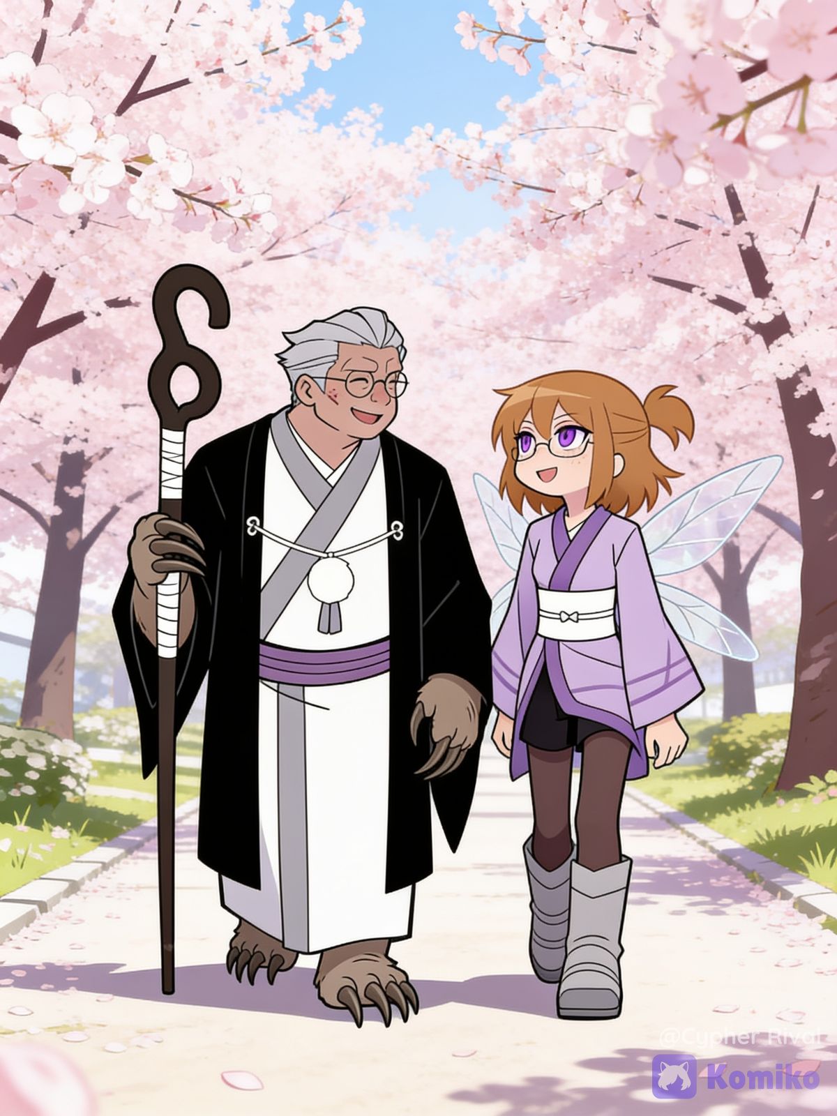 Satoshi & Orla Sakura Stroll 🌸
