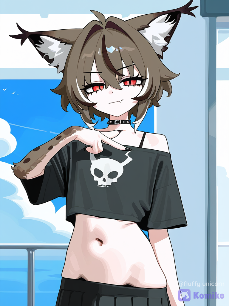 Lynx boy no mar! 🌊🐾