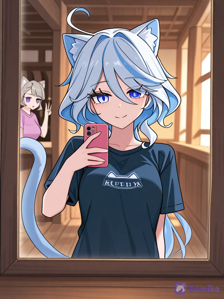 Селфи с Линетт и Фуриной~ 🐱💕