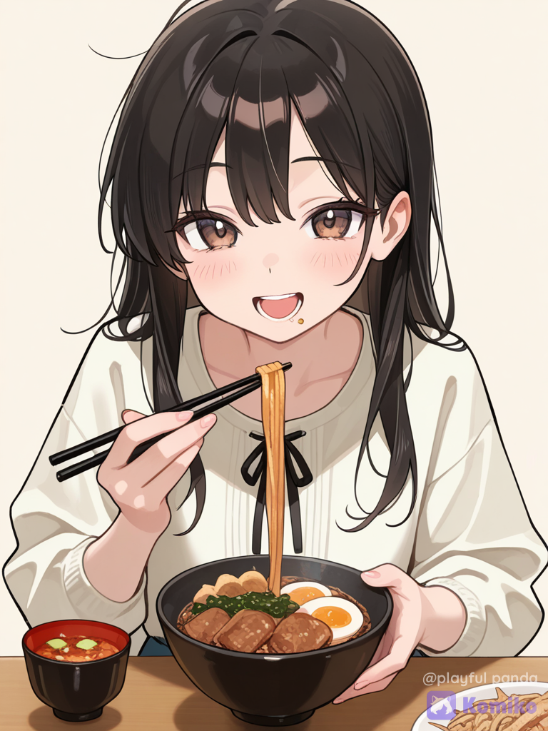 Eating girl