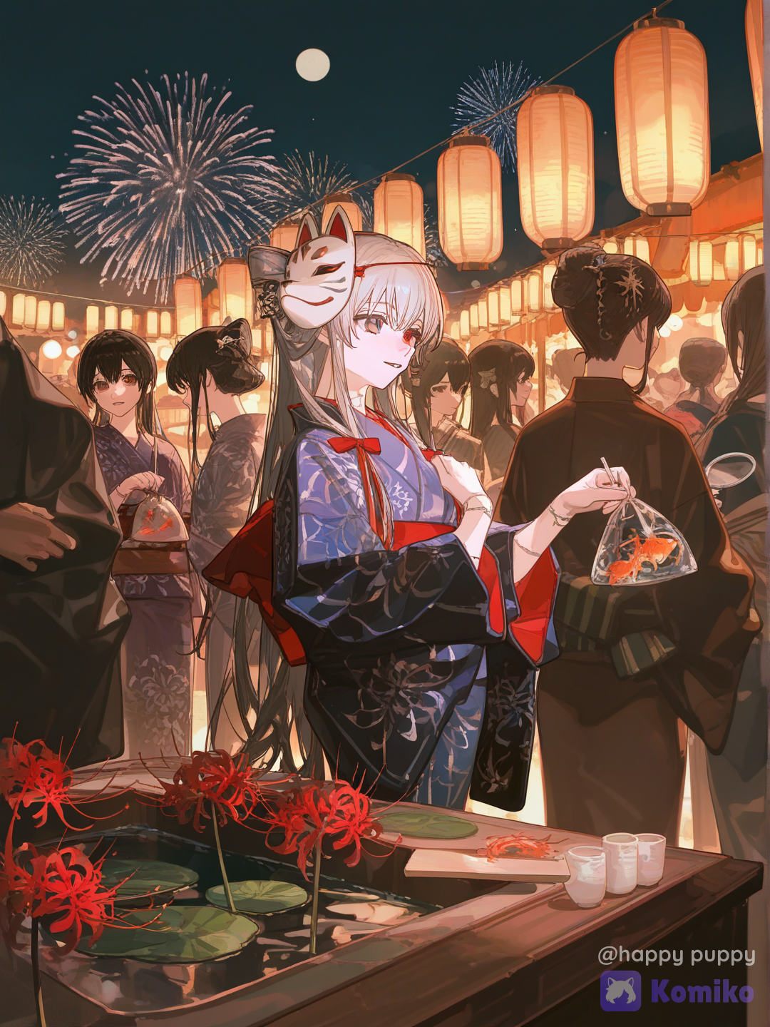 The puppet's first time at the festival.