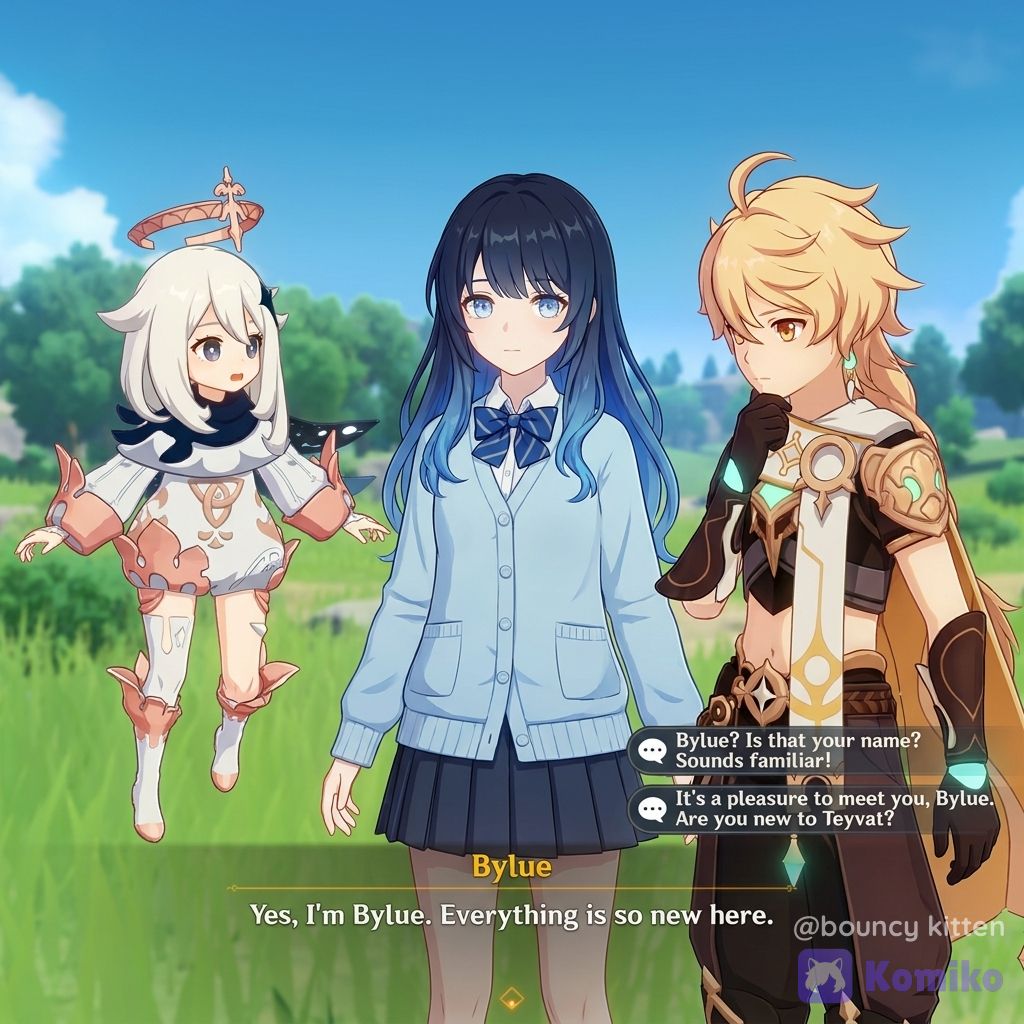 Bylue meets Paimon & Aether