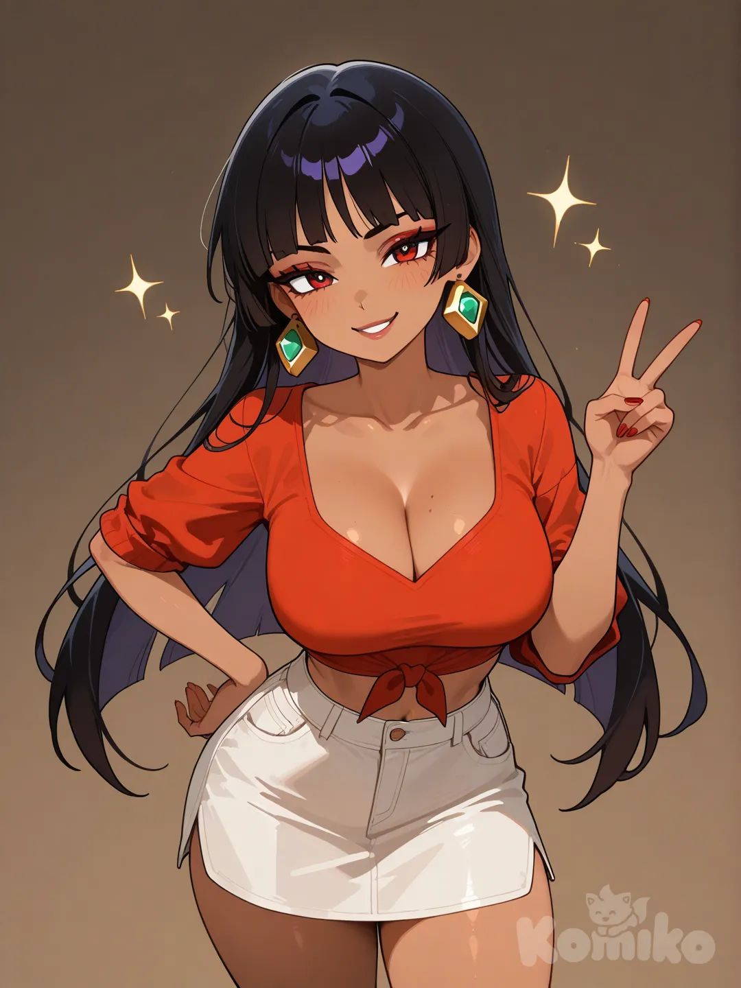 chel morena, el dorado, sonrisa, peace symbol