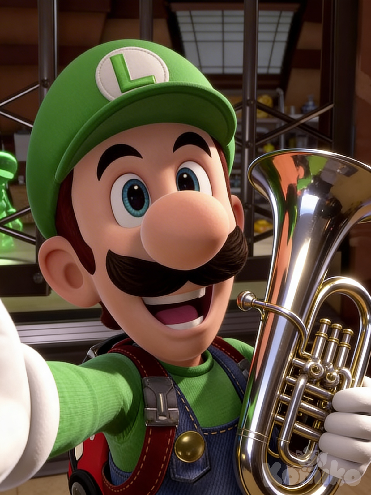 Luigi's tuba selfie!