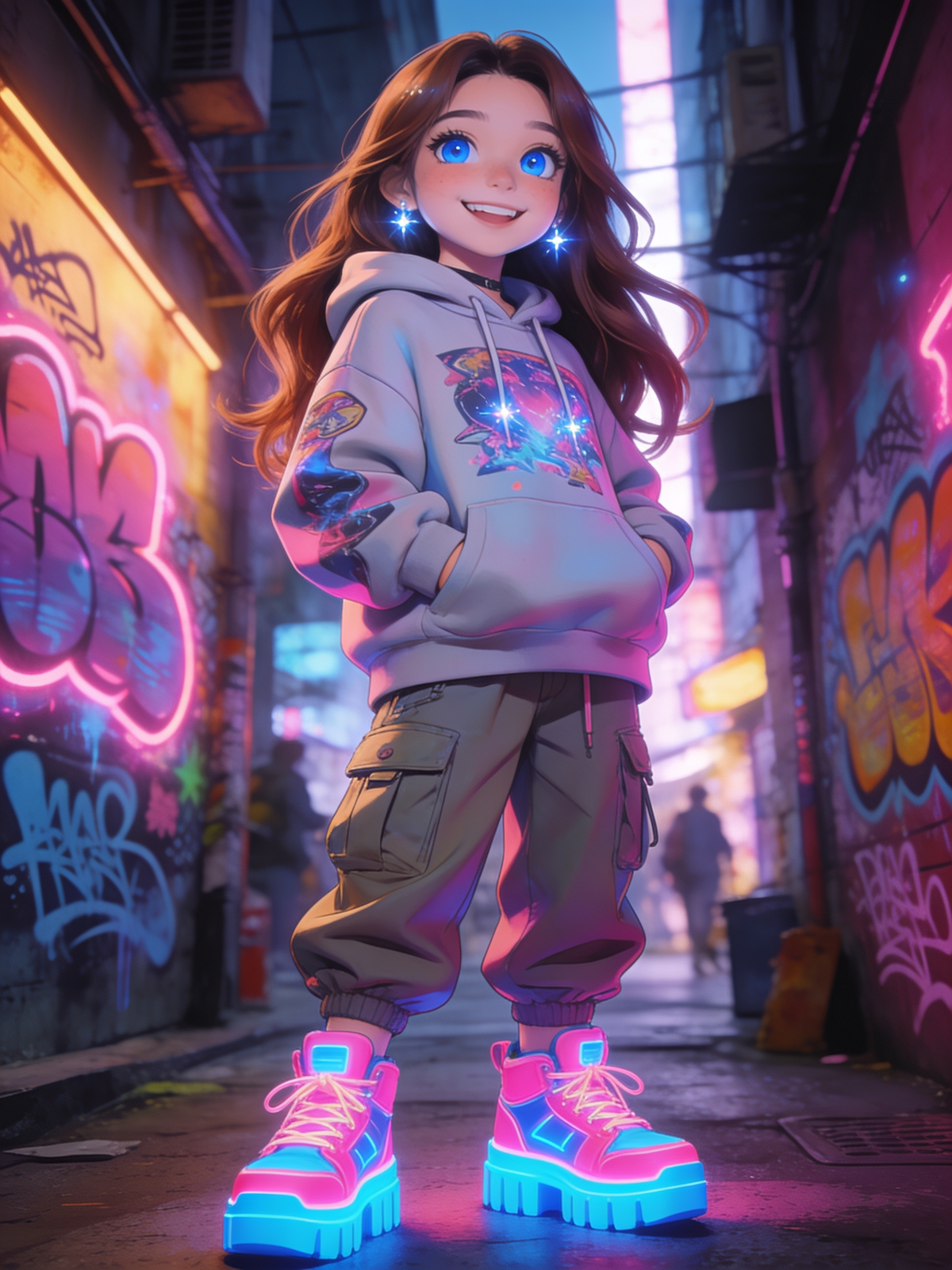 A Girl in Neon City