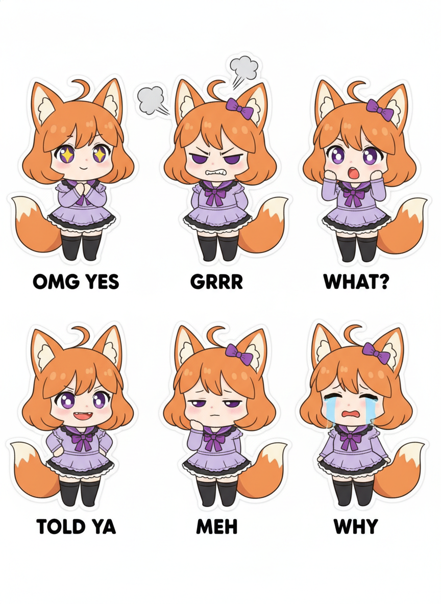 Komiko chan stickers