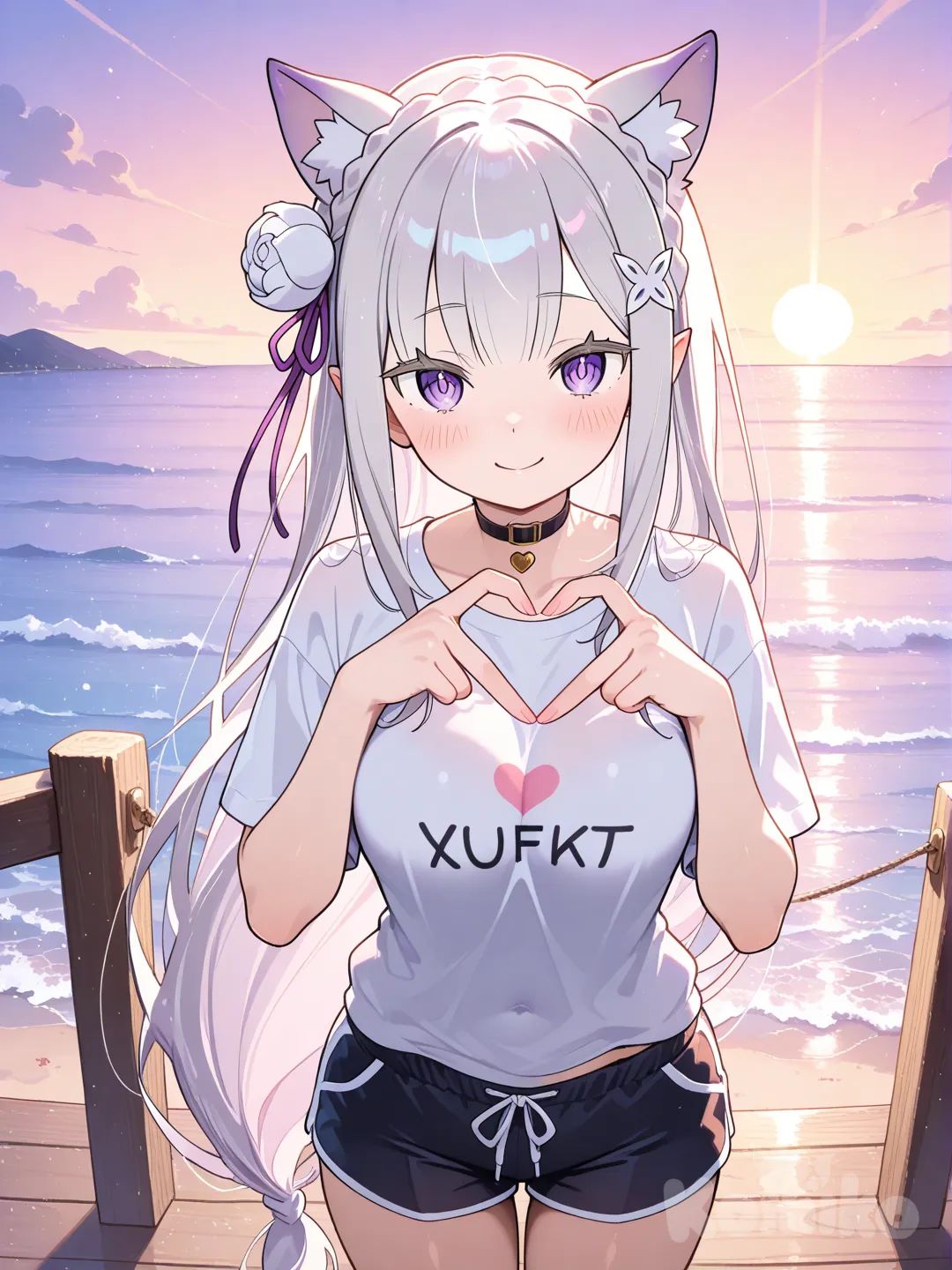 Emilia on pier
