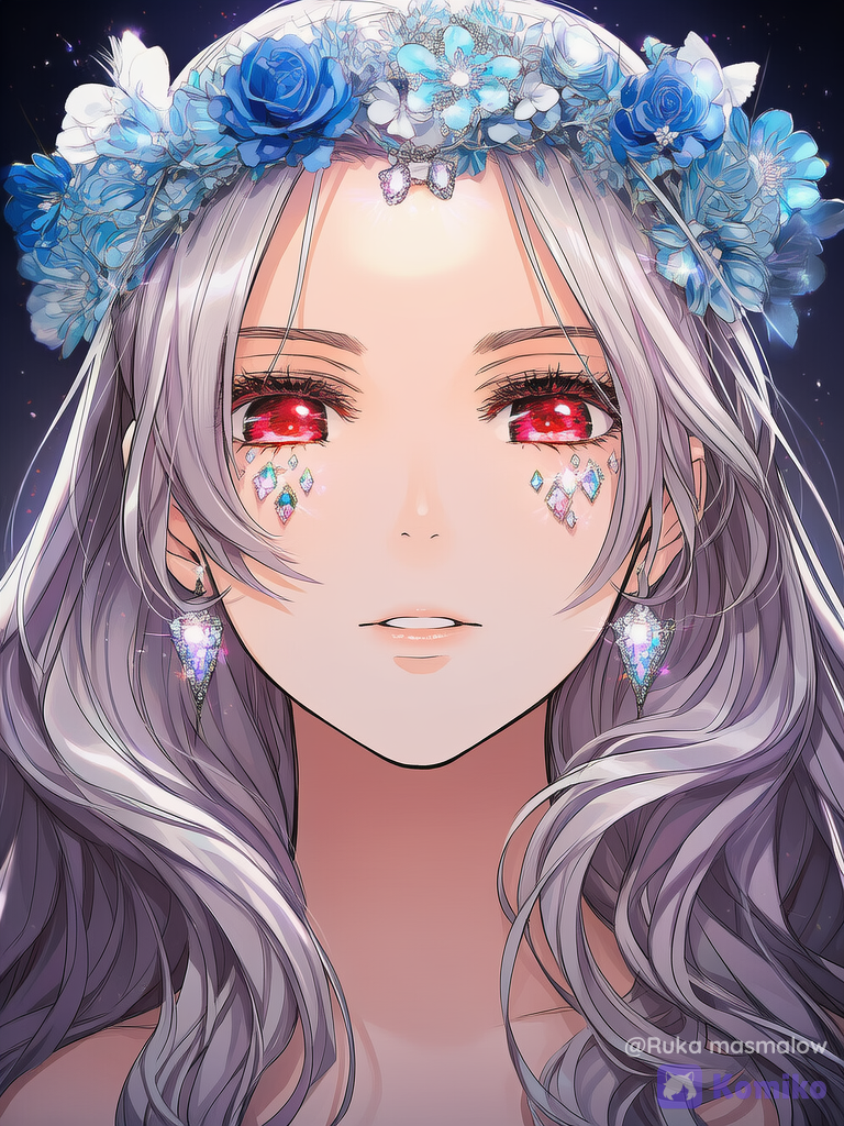 Flower and diamond