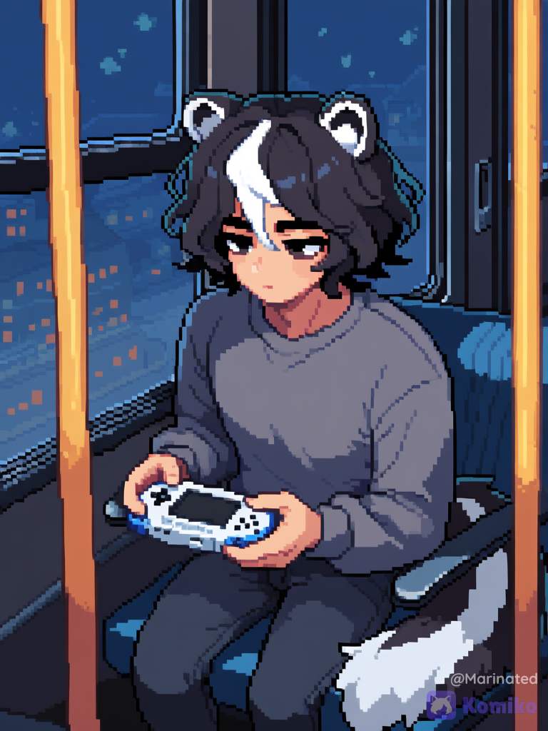 gaming on the bus