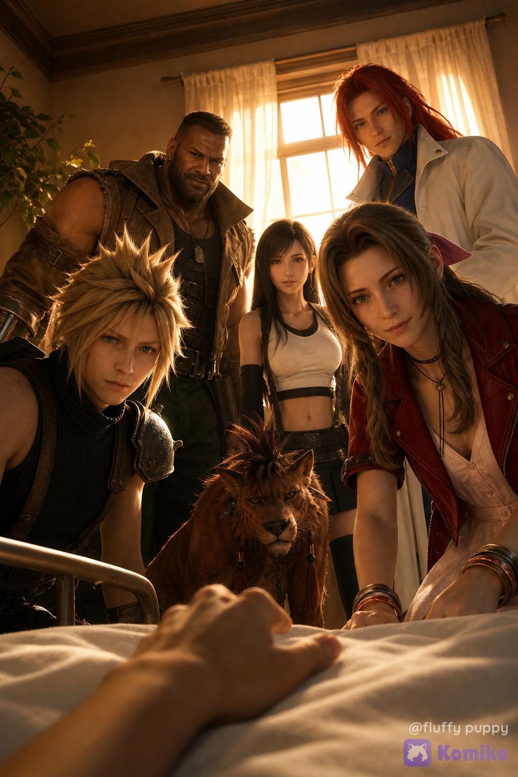 Final Fantasy 7 party and my OC
