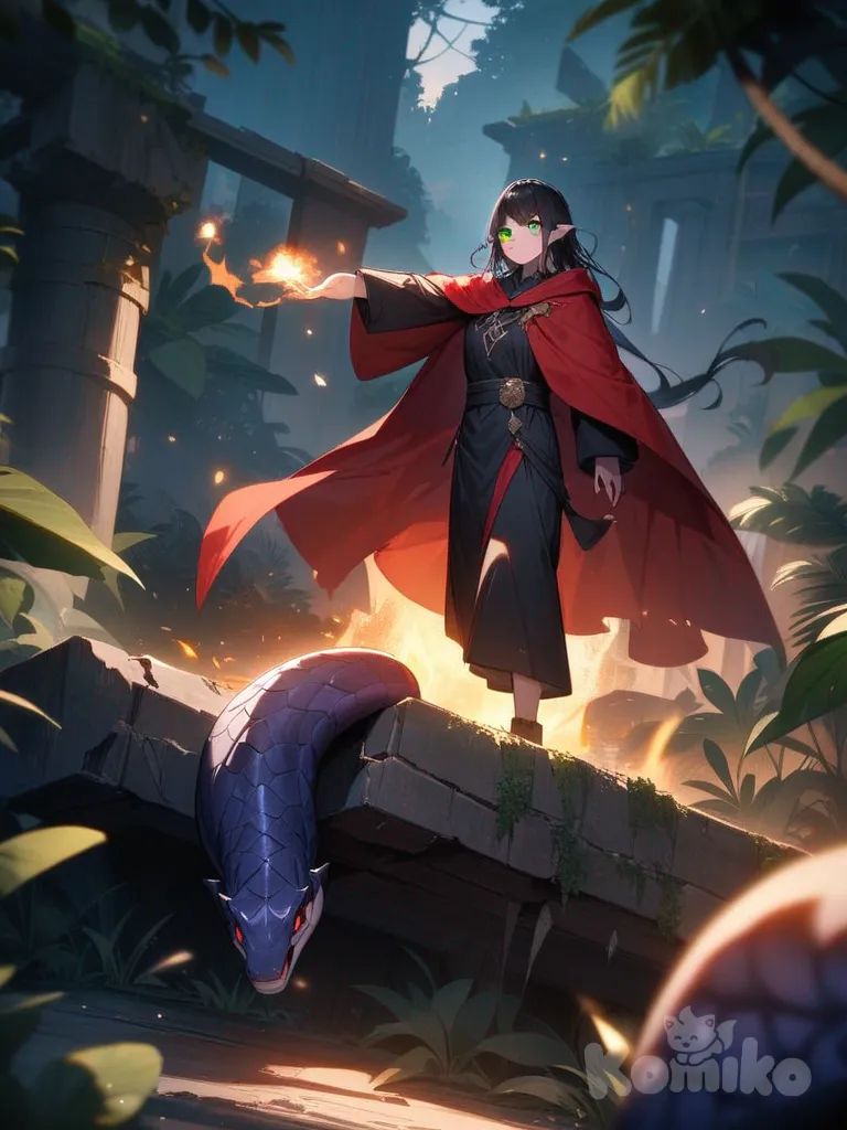 Experiment - Mage Girl with Snake