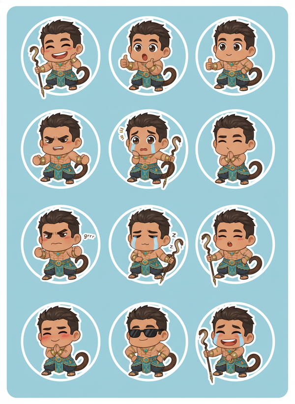 Chibi Stickers - Snake Mage!