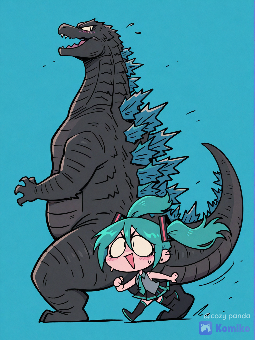 Godzilla and Miku