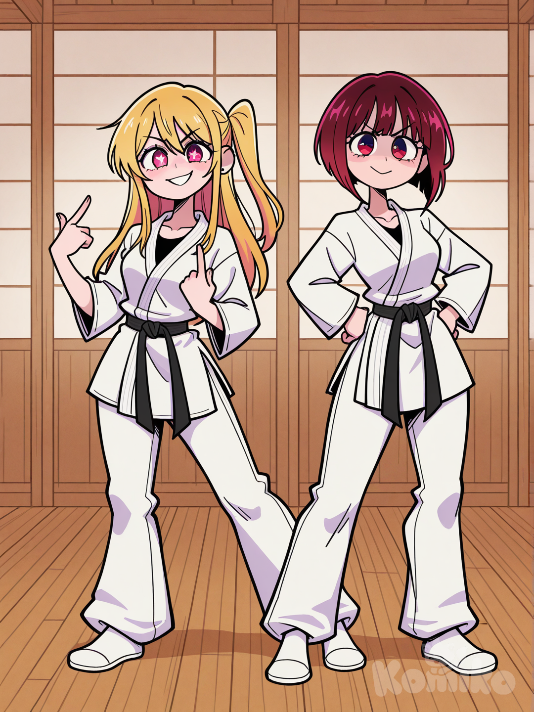 Kana y Ruby en dojo :⁠0