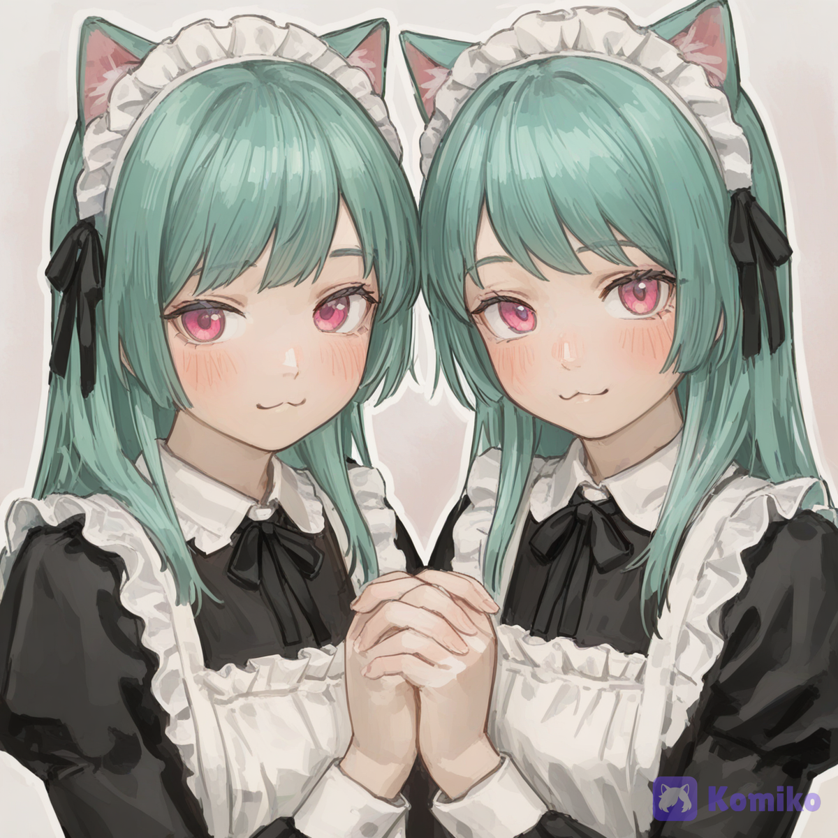 twin catgirls ♡