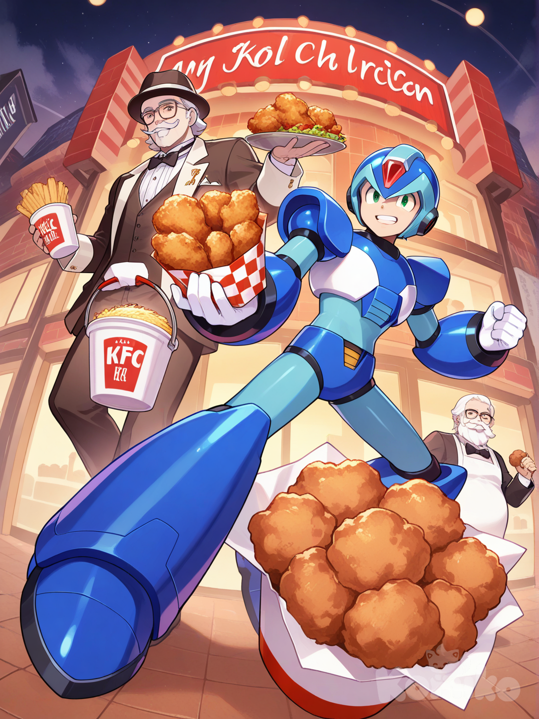 Mega Man X and KFC
