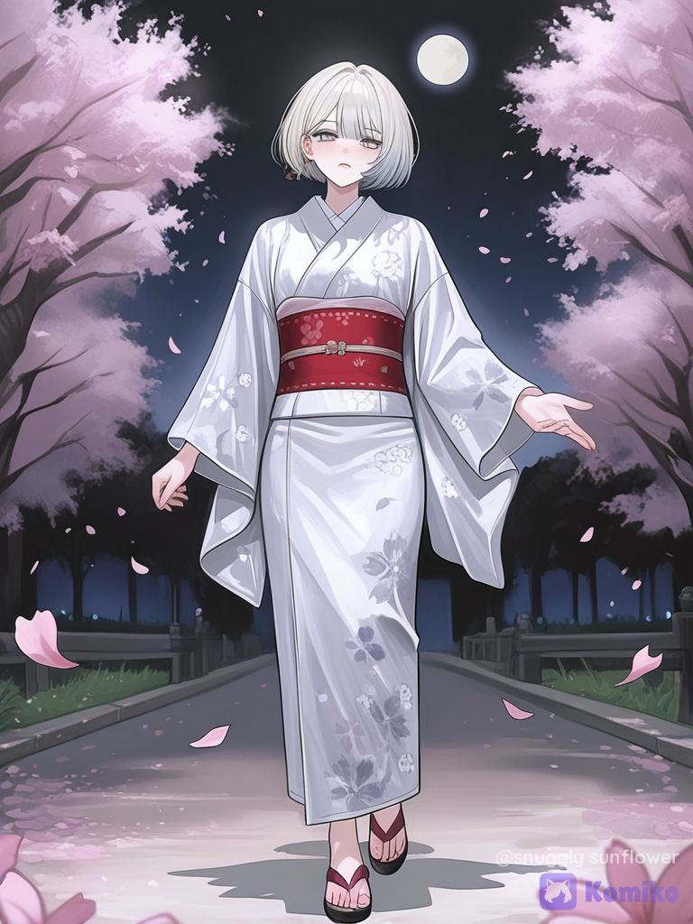 白髪お姉さんの散歩