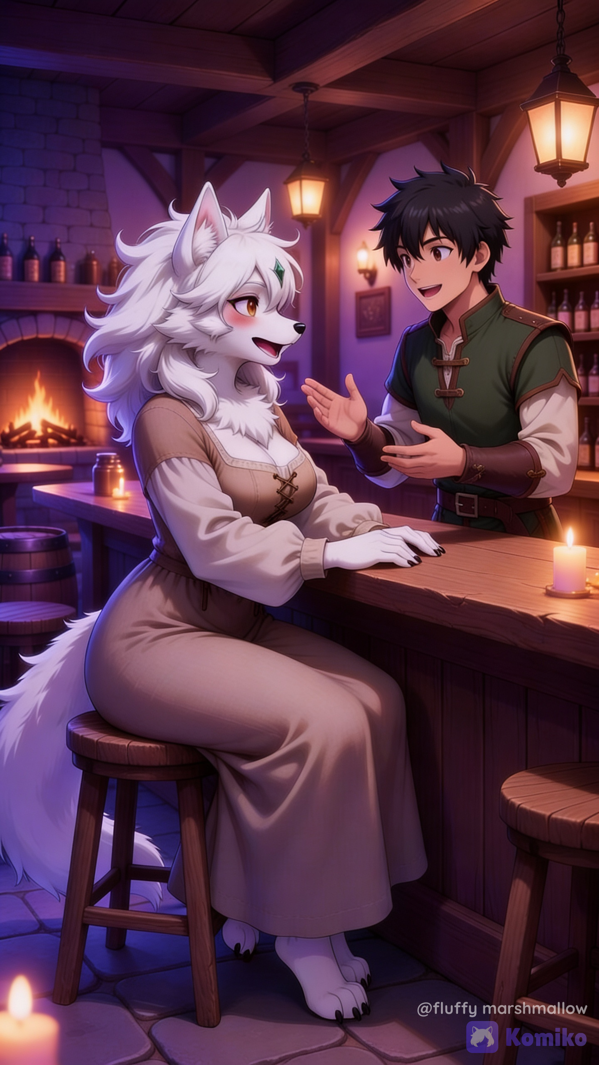 Relaxed in the tavern