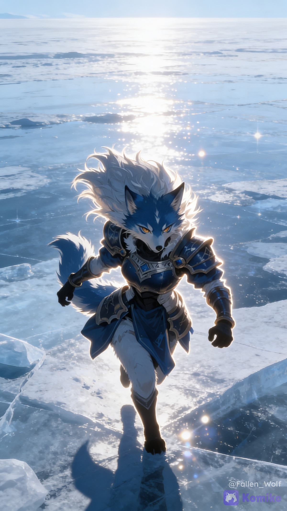 Wof-girl warrior on ice