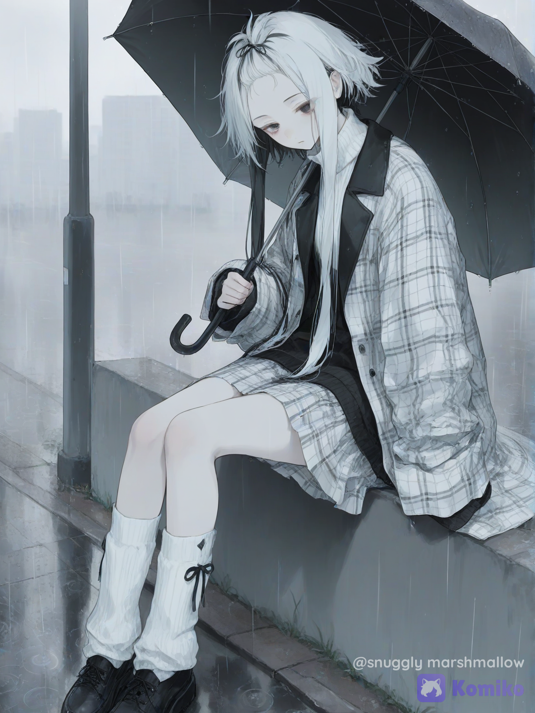 Girl in rain