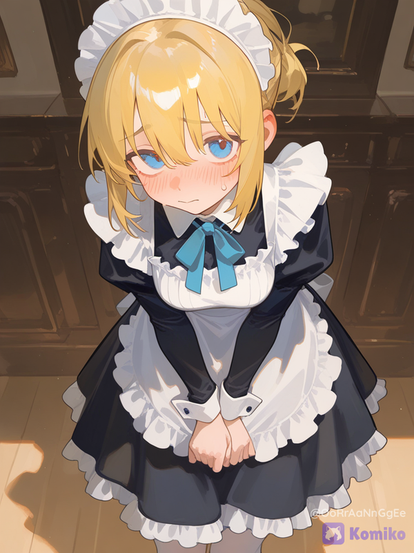 Shy Blonde Maid Blush (⁄ ⁄•⁄ω⁄•⁄ ⁄)