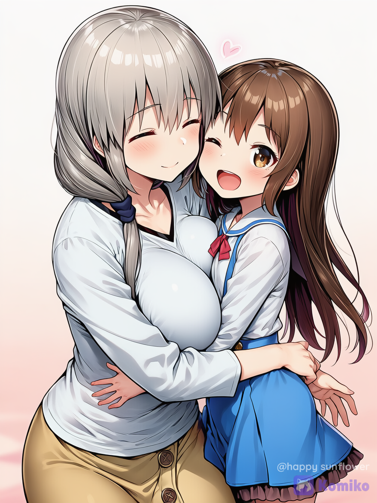 Tsuki loves children so muchTsuki loves child that she hugs and takes care of them.