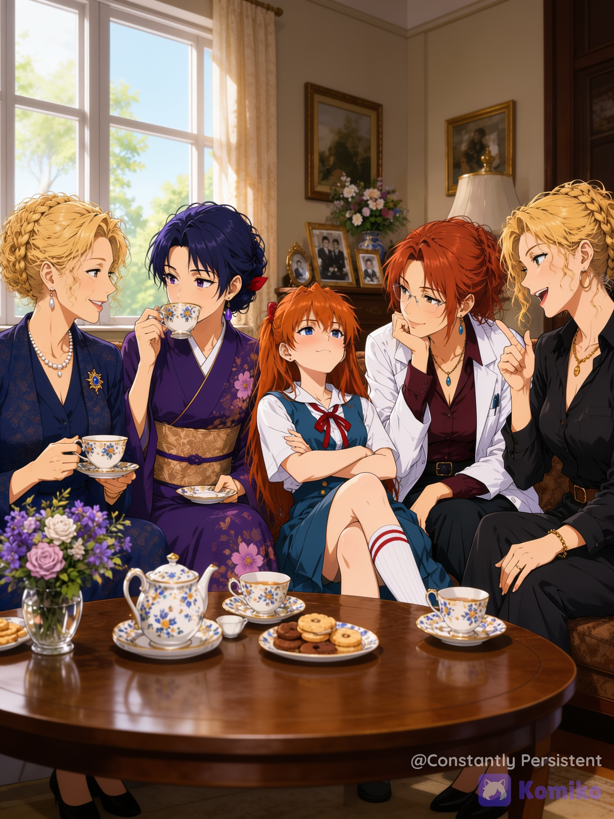 Tea time with the Langley-Sōryū family