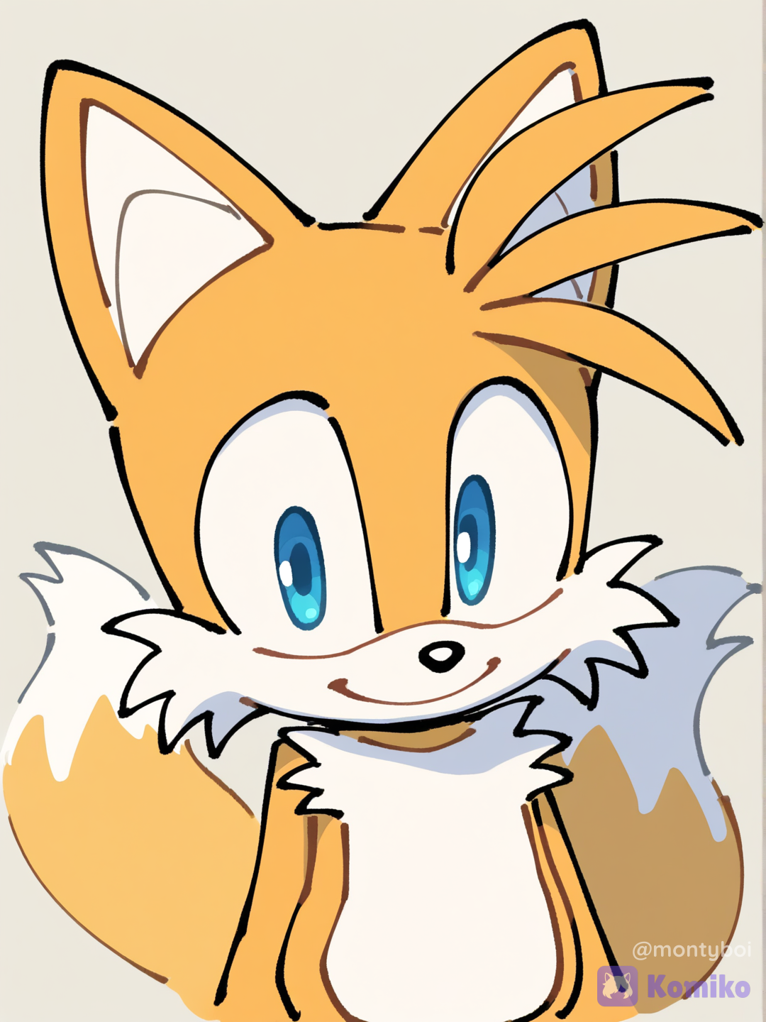 Tails in Flat Pastel Style!