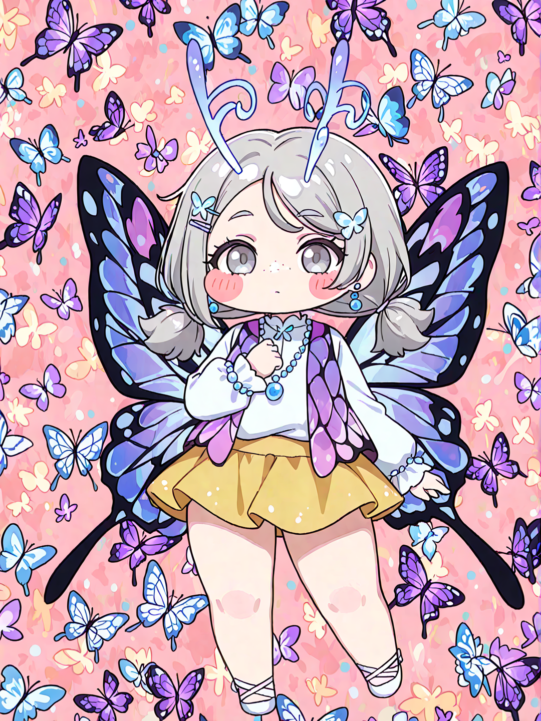 FlutterFly with white hair!!?🙏😰