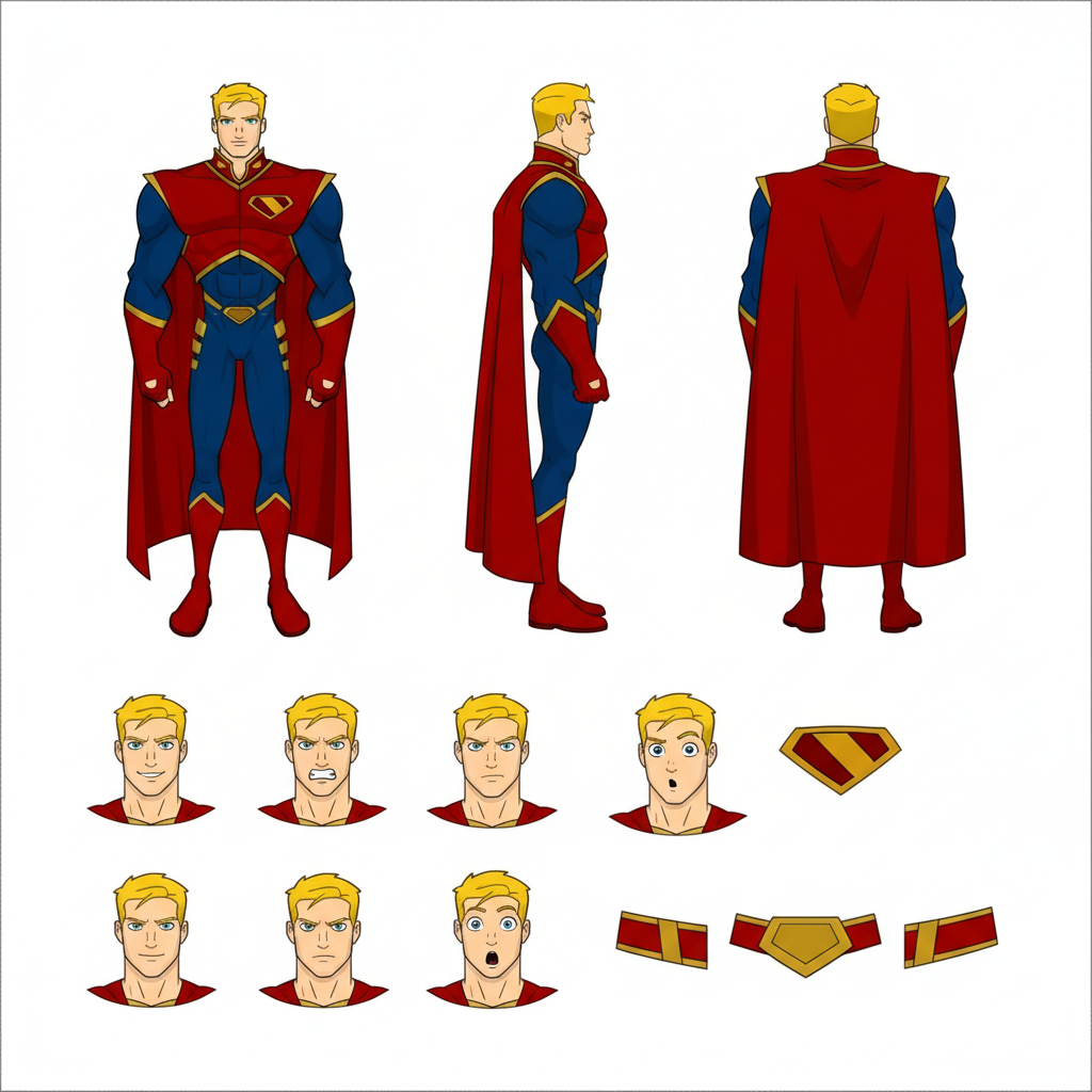 Stan Lee Superman Redesign Character Sheet