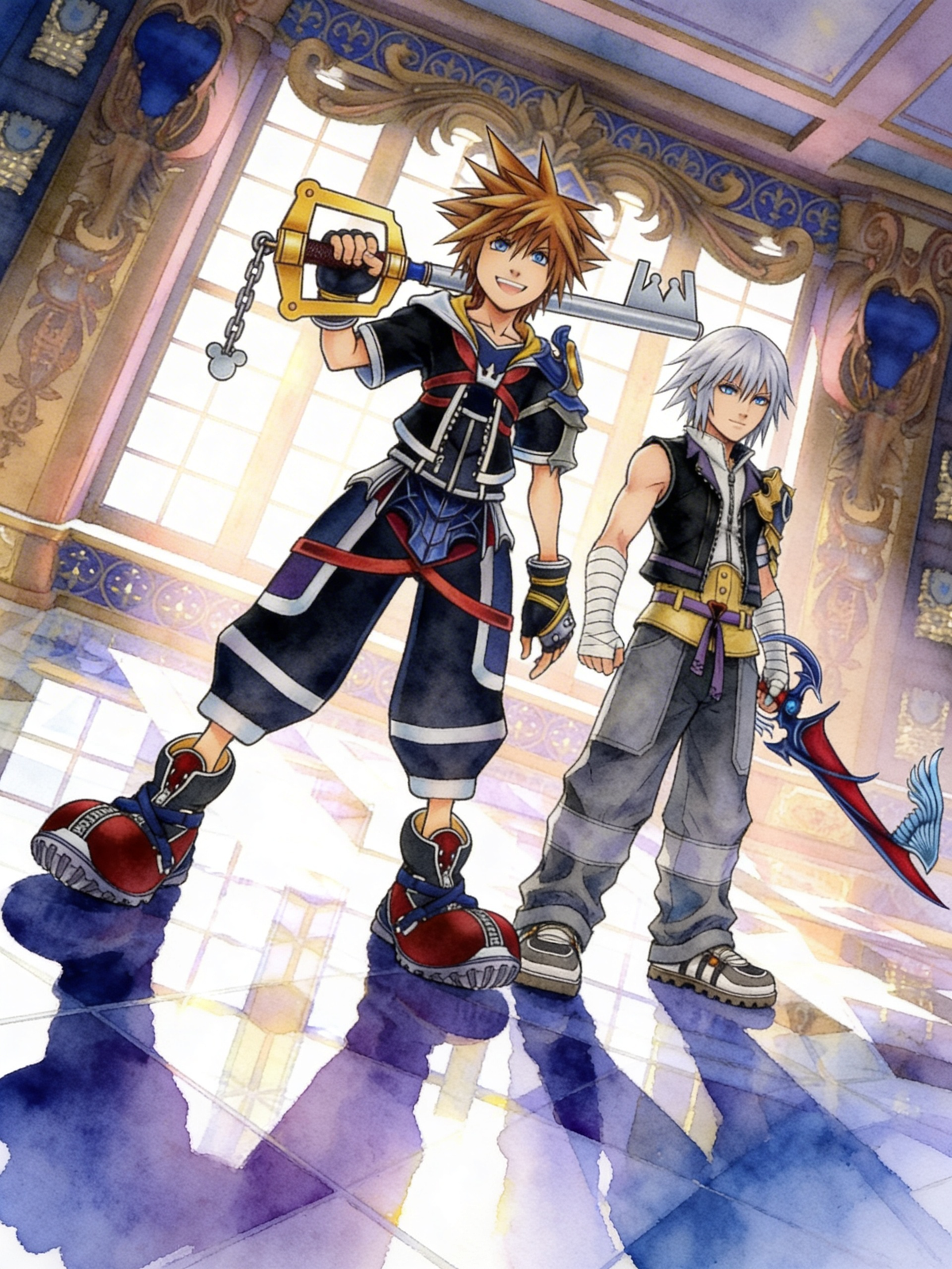 Kingdom Hearts ReDestined - Sora & Riku (Watercolors)