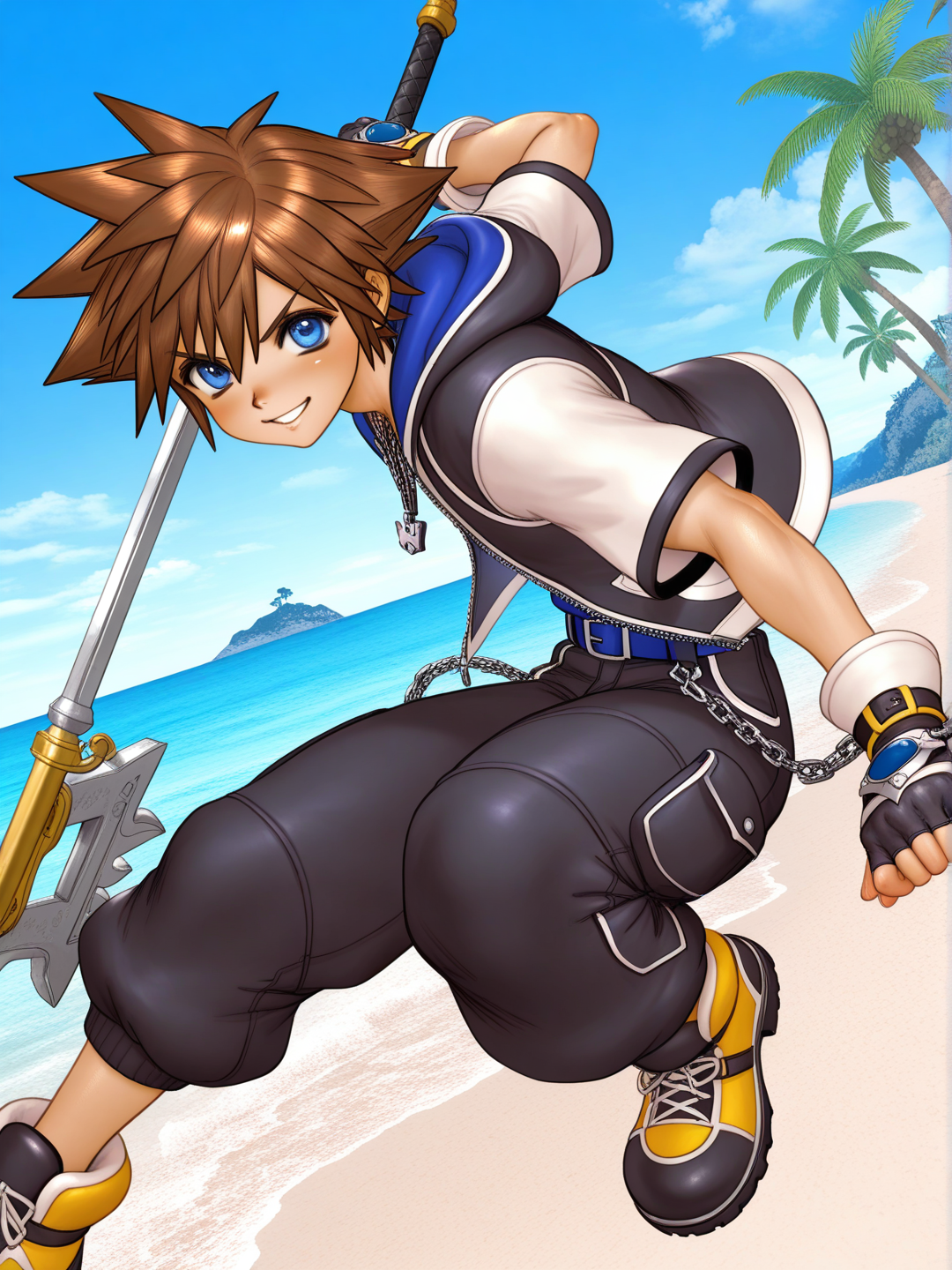 Sora (Kingdom Hearts) in Shriow Masamune Style