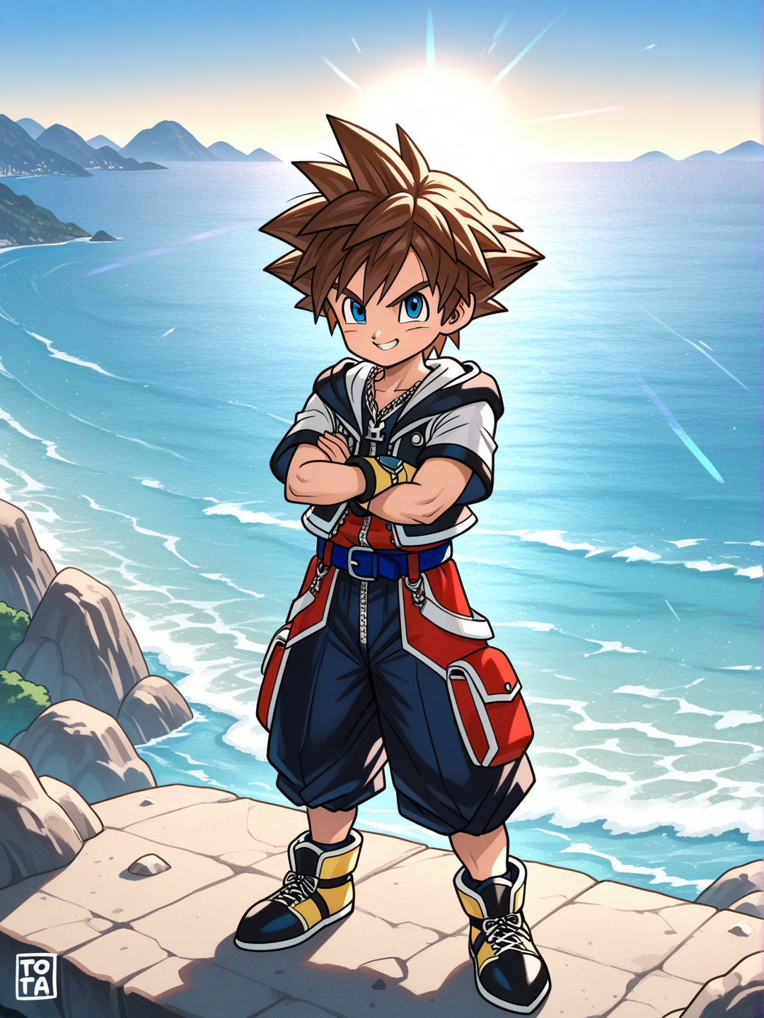 Akira Toriyama Style Sora (Kingdom Hearts)