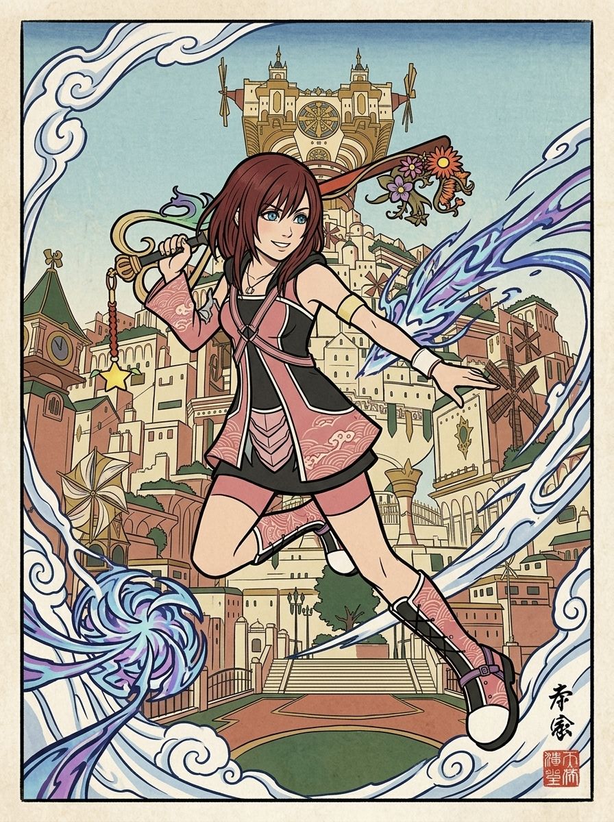 KH ReDestined - Kairi (Ukiyo E Style)