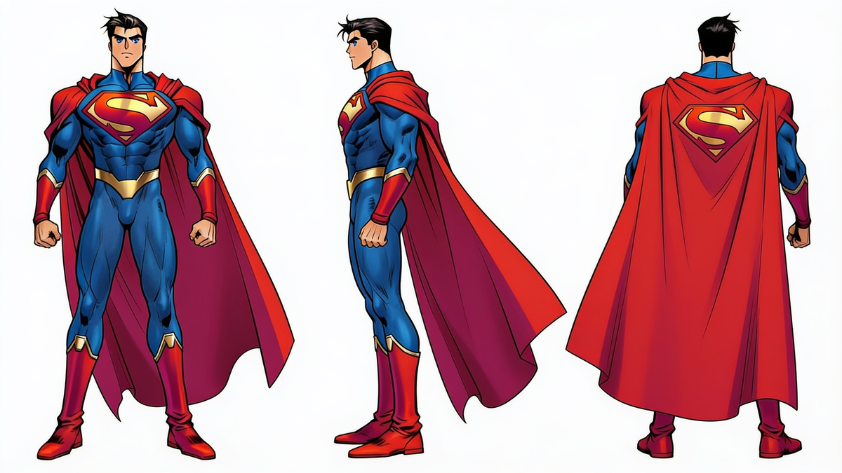 Shirow Masamune Style Superman Character Sheet