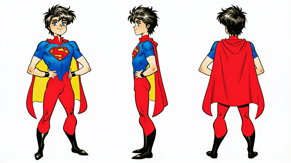 Shirow Masamune Style Superboy (Jon Kent) Character Sheet