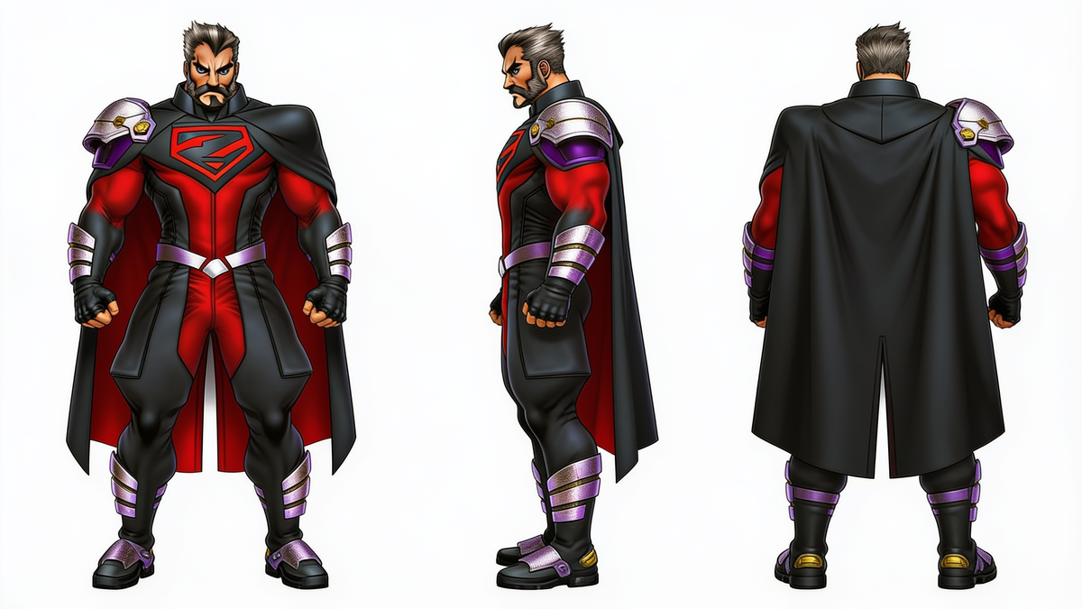 Shirow Masamune Style General Zod Character Sheet