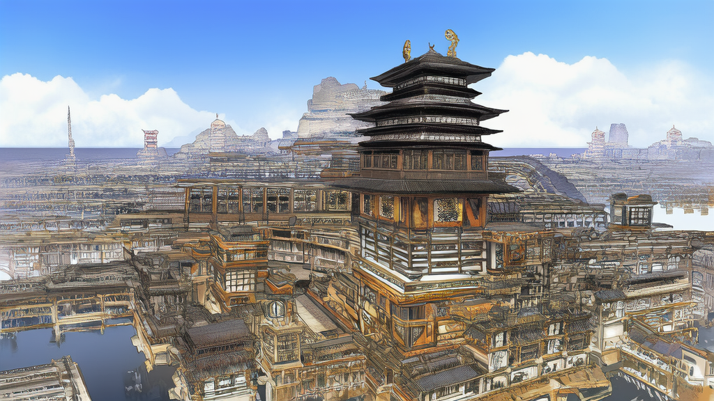 Shirow Masamune Style Environmental Art