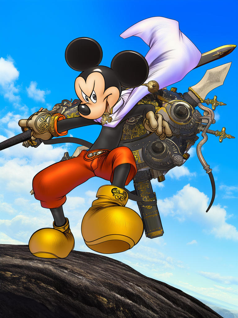 Mickey Mouse in Shirow Masamune Art Style