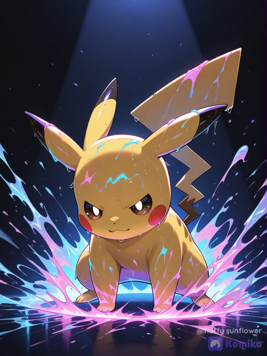 Neon Paint Party Pikachu